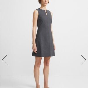 Theory Miyani Wool Blend Dress in Charcoal